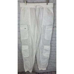 ATHLETA Women's Parachute Cargo Pants Nylon White Size 12 Tall